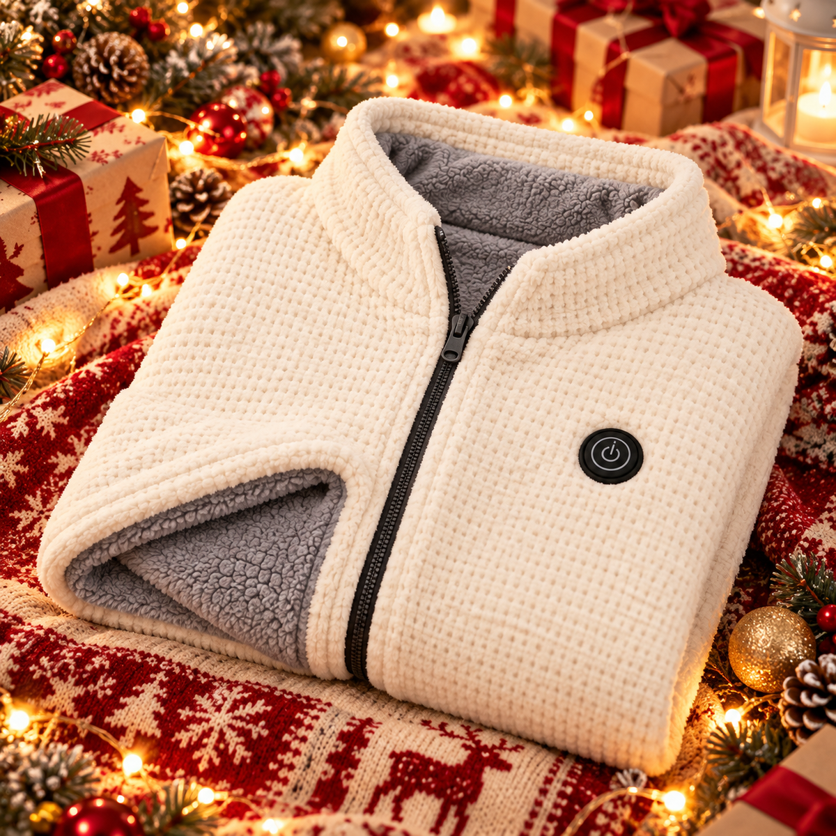 Cozy Christmas Portable Heated Blanket